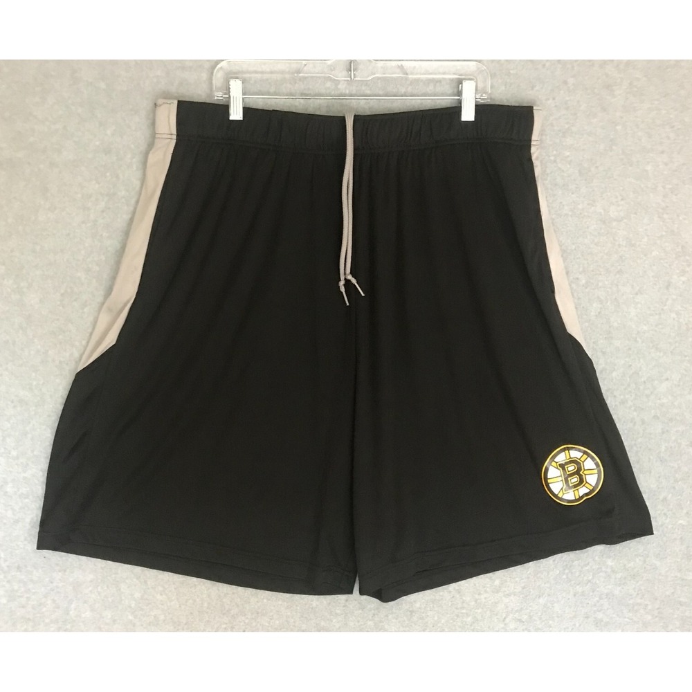 NEW! Fanatics Boston Bruins NHL Hockey Shorts Mens 5XL Black Silver Athletic